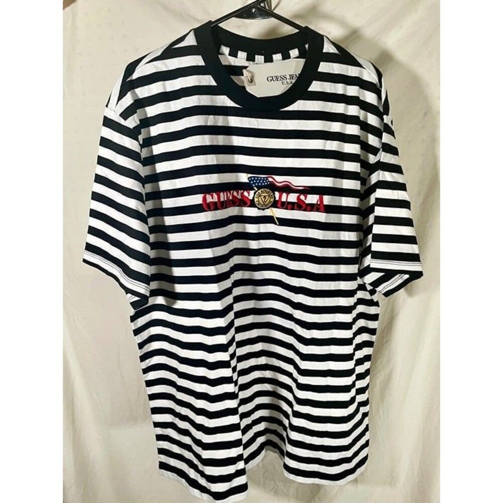 Guess Men's Shirt Extra Large XL Shirt Striped New With Tags